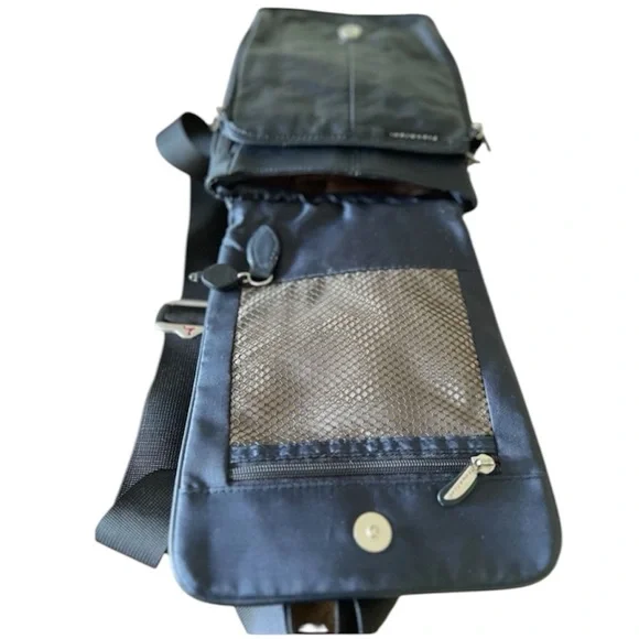 Travelon blue leather anti-theft crossbody bag - Picture 5 of 5